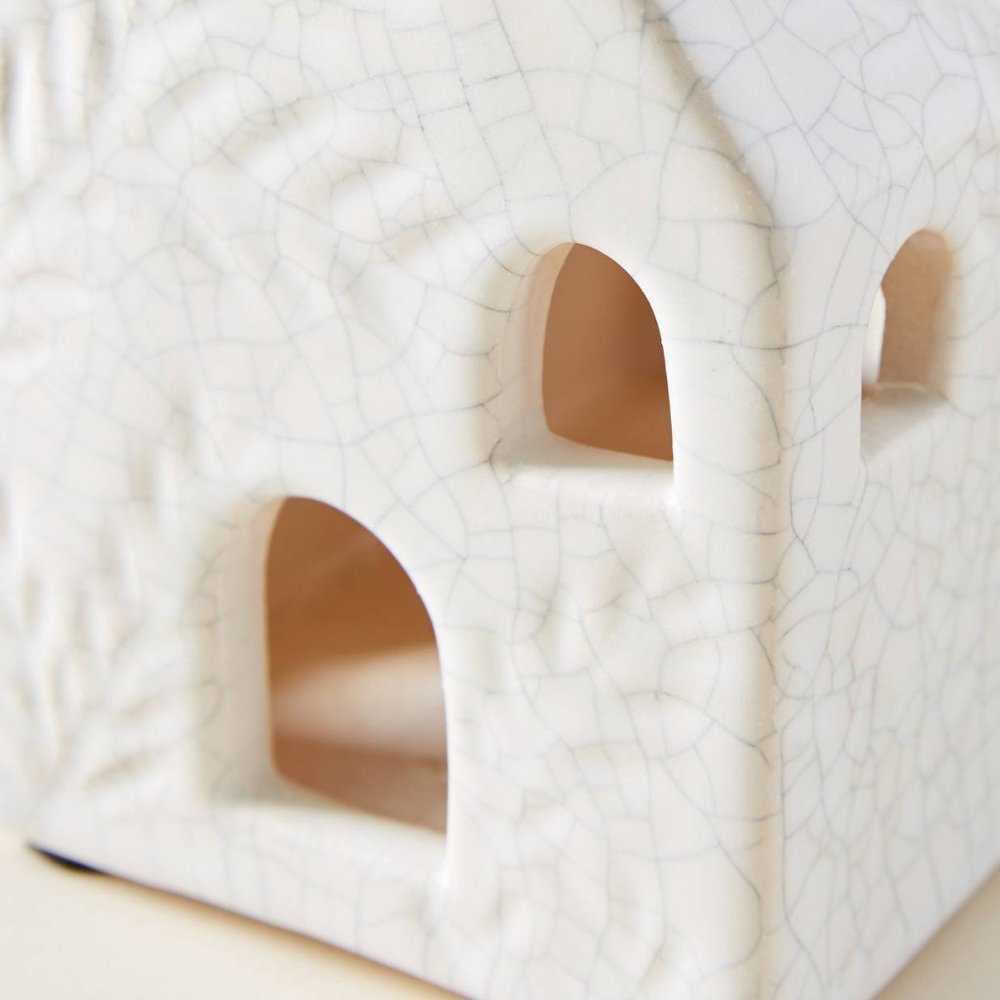 Anthropologie White Ceramic Luminary House - Picture 3 of 3